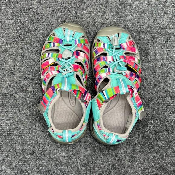 Keen Whisper Sandals Youth Size 12 Raya Fusion Turquoise Outdoor Athletic Water - Picture 8 of 11